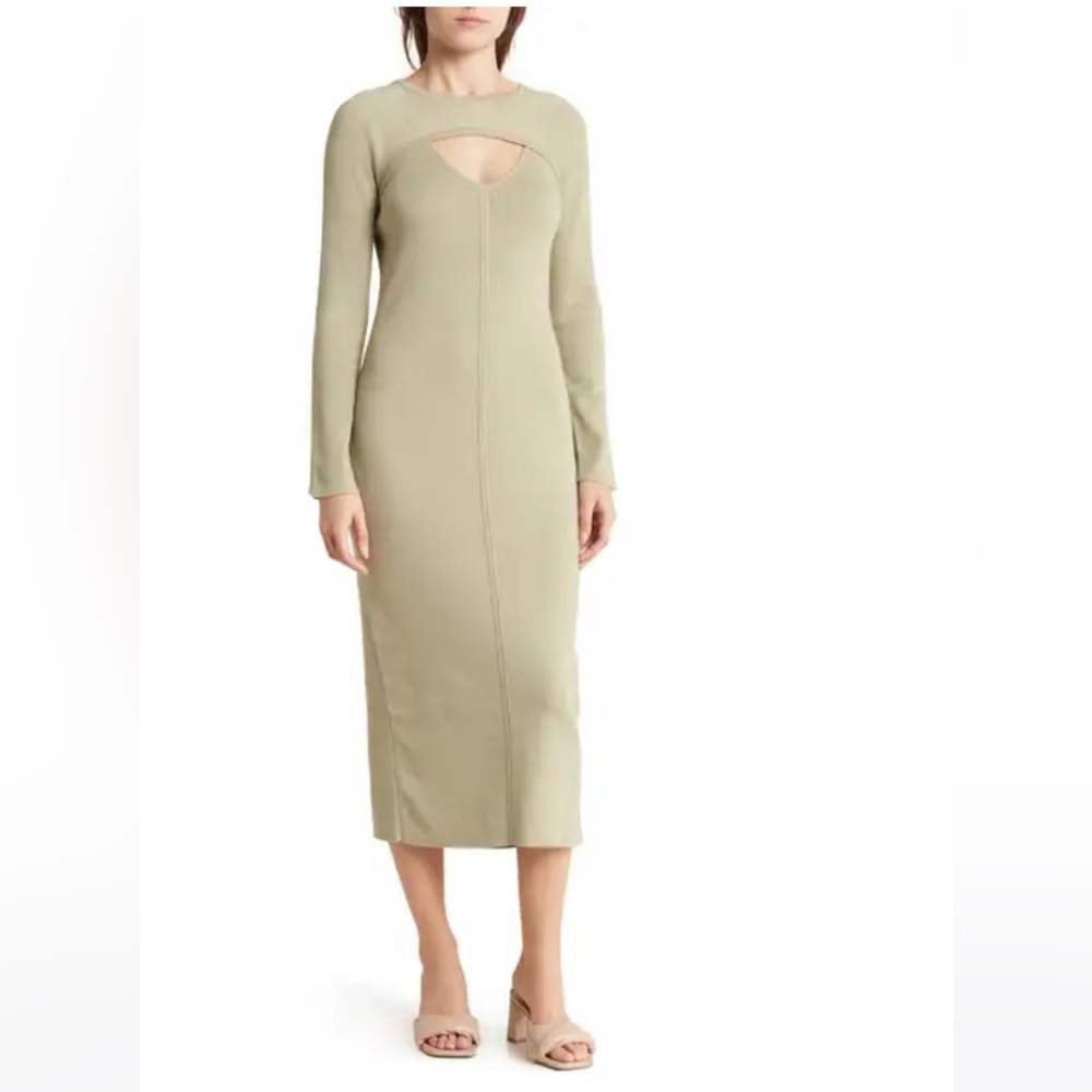 Women's Toccin Cutout Cotton MIDI Dress NWT Sz S